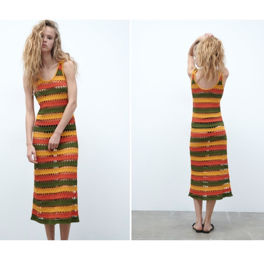 Zara Striped Knit Dress Size S